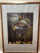 Picasso Print, Man Face, Printed Signature, Original Poster, Gallery99 Limited Edition