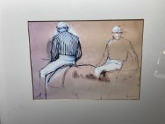 Edgar Degas, Two Man On Horses, Lithograph, Original, Printed Signature