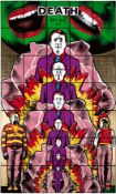 Gilbert & George (b.1943 & 42) ‘Death’, Fine Art, Offset Lithograph In Vibrant Colours, 1984