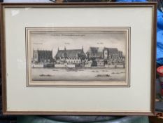 Westminster 1647 Wenceslaus Hollar Incredibly Rare Original Print Free Post