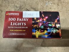 Xmas 100 Fairy Lights. Est £20 - Grade U