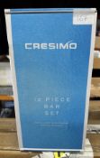 Cresimo 12 Piece Bar Set. Est £20 - Grade U