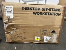Vonhaus Desktop Sit-Stand Workstation. Est £100 - Grade U