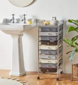 Vonhaus Ombre 10 Drawer Trolley. Est £40 - Grade U