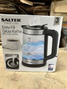 Salter Glass Kettle. Est £30 - Grade U