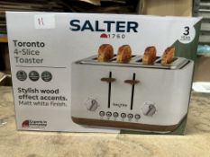 Salter Toronto 4 Slice Toaster, Est £50 - Grade U