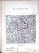 Blackburn Lancashire Boundary Commission 157-Year-Old Antique Map.