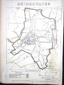 Bridgewater Kent Boundary Commission 157-Year-Old Coloured Antique Map.