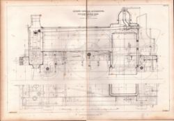 Express Passenger Locomotive Caledonian Railway Antique Scarce Diagram-47.