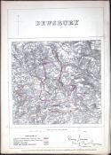 Dewsbury Yorkshire Boundary Commission 157-Year-Old Scarce Antique Map.