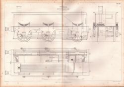 Steam Tender Great Northern Railway Antique Scarce Diagram-35.