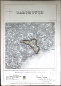 Dartmouth Devon Boundary Commission 157-Year-Old Antique Map.