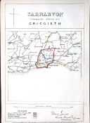 Carnarvon Criccieth District Wales Boundary Commission 157-Year-Old Antique Map.