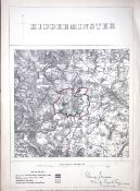 Kidderminster Midlands Boundary Commission 157-Year-Old Coloured Antique Map.