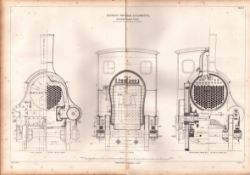 Express Passenger Locomotive Great Eastern Railway Antique Scarce Diagram-50.