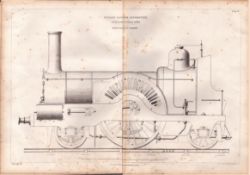 Express Passenger Locomotive Caledonian Railway Antique Scarce Diagram-46.