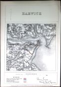 Harwich Essex Boundary Commission 157-Year-Old Coloured Antique Map.