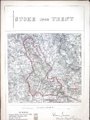 Stoke On Trent & District Boundary Commission 157-Year-Old Coloured Antique Map.