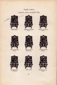 Train Lamps Clearing House Universal Code Detailed Antique Book Plate.
