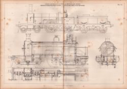 Goods Locomotive Tenders Great North of Scotland Railway Antique Diagram-27.