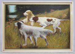 Dogs Oil On Board By R.Johnson