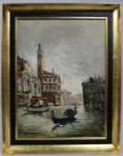 Antonio DeVity (Italian, 1901-1993) Venice Canal Oil On Canvas