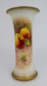 Royal Worcester Hand Painted Fruit Vase By Maybury 1954 G923