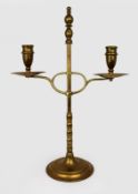 Vintage Brass Adjustable Twin Branch Candelabra