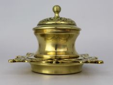 Antique Victorian Brass Inkwell
