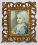 Small Print Set In Good Quality Antique Gilt Frame