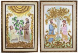 Pair of Framed Boehm Porcelain Plaques