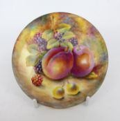Hand Painted Fruit Plaque By David Fuller