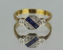 Sapphire & Diamond Gold Ring