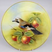 Hand Painted Cabinet Plate By J Smith Worcester
