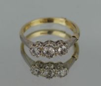 Three Stone Diamond 18ct Ring
