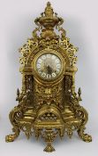 French Louis XV Style Brass Mantel Clock