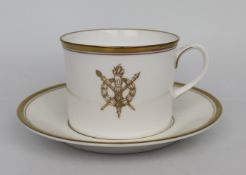 Royal Worcester Commemorative Tea Cup & Saucer Retailed By Harrods