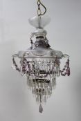 Vintage Crystal Amethyst Chandelier