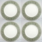 Set of 4 Royal Doulton English Renaissance 8 inch Breakfast Plates