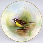 Hand Painted Cabinet Plate By J Smith Worcester