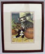Linda Jane Smith Framed Cat Print