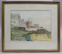 Watercolour of Budleigh Salterton By Donald Poole