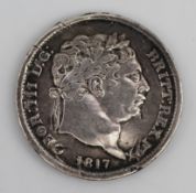 George III 1817 Silver Shilling