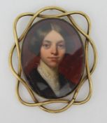 Antique Miniature In Pinchbeck Surround