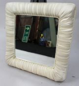 Square Mirror With Padded Upholstered Frame