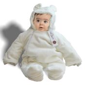 10 Polar White Baby Snowsuits Hooded Unisex Polar White Age 0-18Months Premium Brand RRP £24.99
