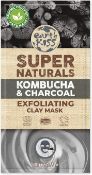 24 x Earth Kiss Super Naturals Exfoliating Kombucha and Charcoal Clay Mask (10g) RRP £4.00 ea