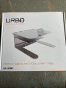 Urbo Aluminium Monitor Stand With Document Tray Est Value £55