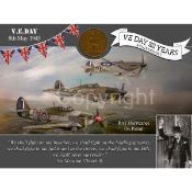 VE Day 80th Anniversary Designed Metal Art Coin Display The Hurricane-1