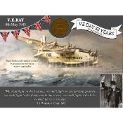 VE Day 80th Anniversary Designed Metal Art Coin Display The Sunderland